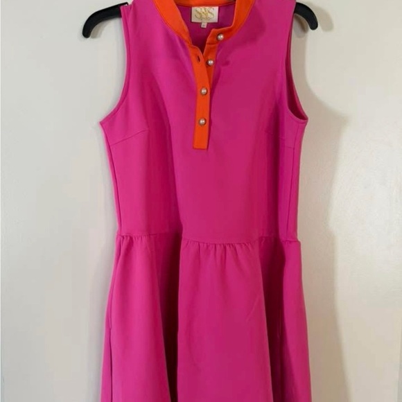 SSYS Dresses & Skirts - Vibrant Pink and Orange Sleeveless Dress
